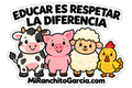 Sticker- Educar es respetar la diferencia
