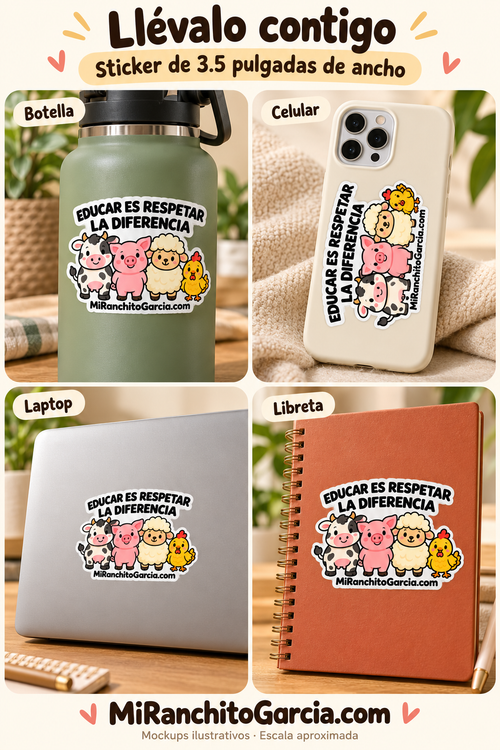 Sticker- Educar es respetar la diferencia